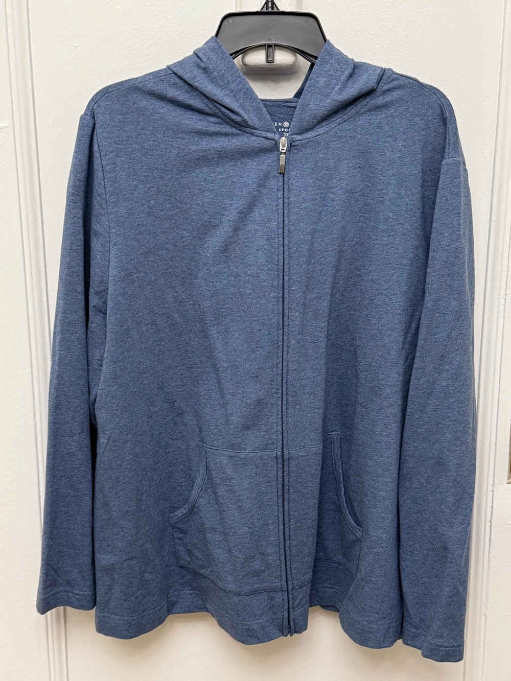 Karen Scott Heather Blue Full-Zip Hooded Jacket Plus Size 1X - Picture 9 of 9